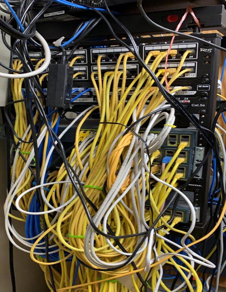 Messy network wiring