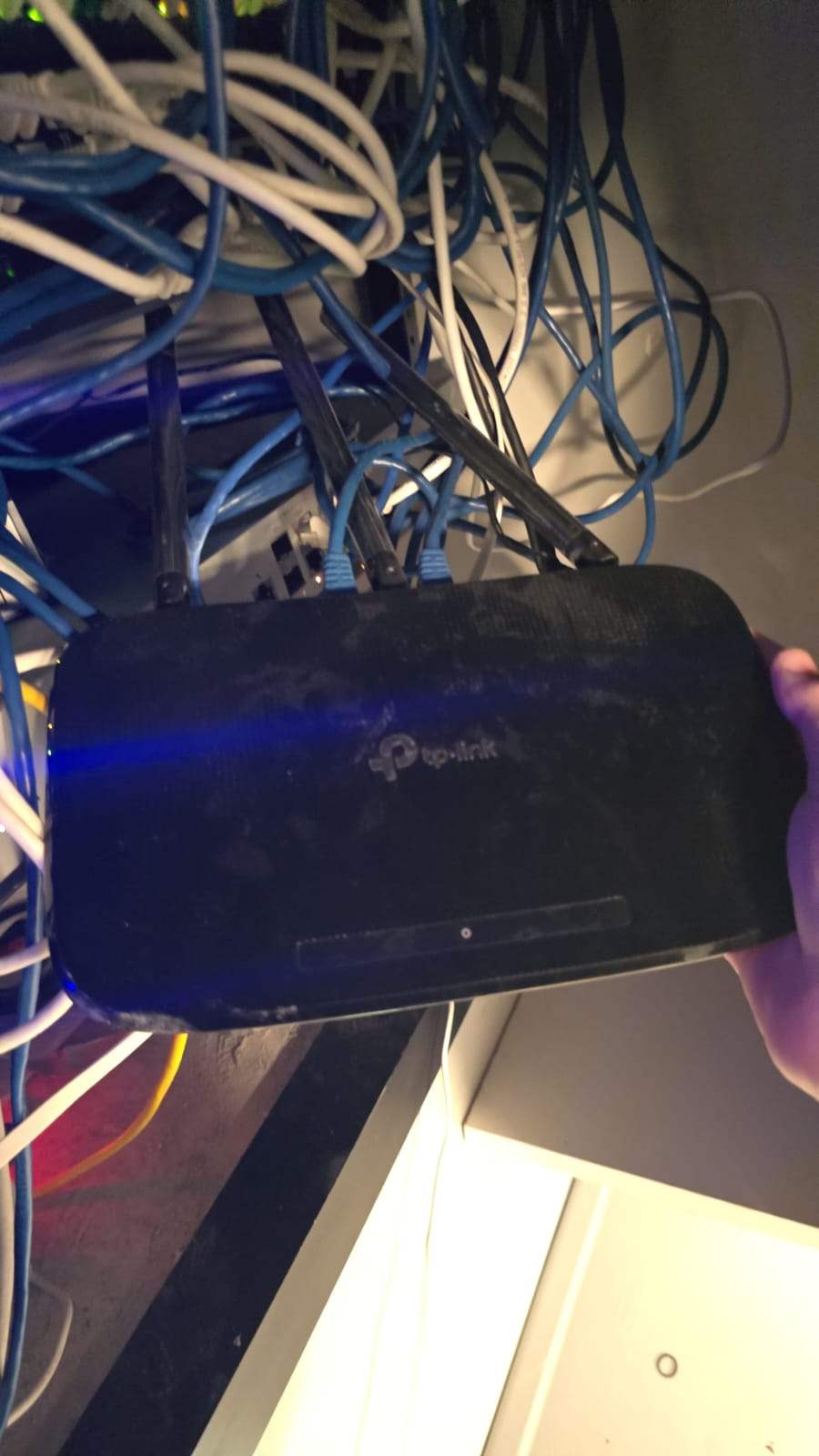 Cheap consumer-grade router being used to run the restaurant's network